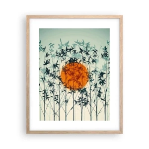 Poster in cornice rovere chiaro - Sole giapponese - 40x50 cm