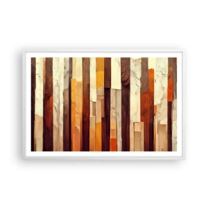 Poster in cornice bianca - L'inno dei legni boschivi - 91x61 cm