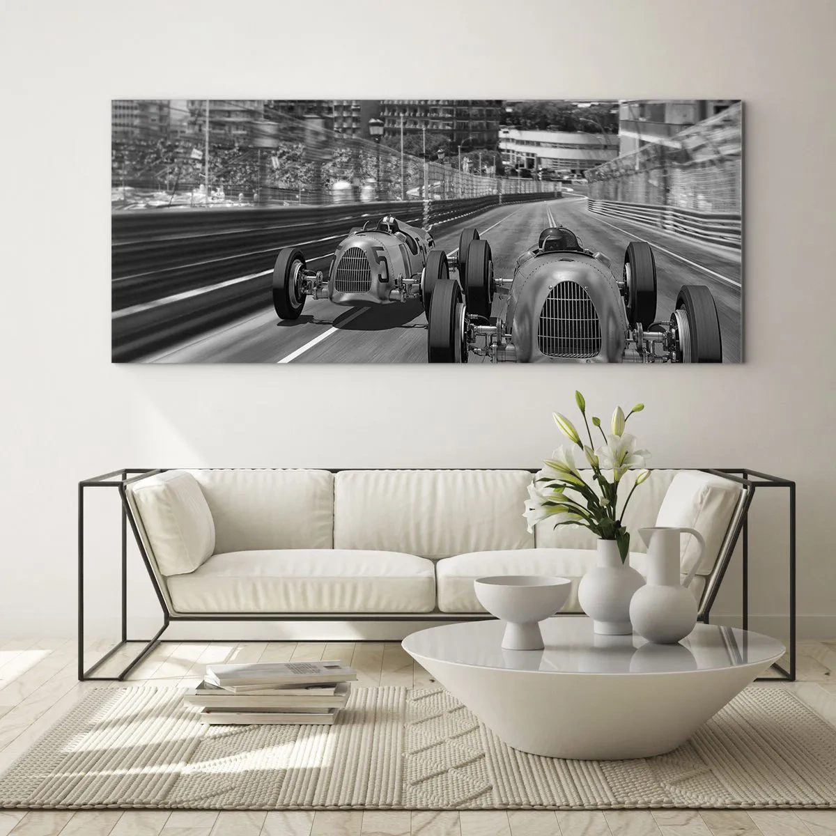 Quadro su vetro - Tanto tempo fa a Montecarlo - 100x40 cm