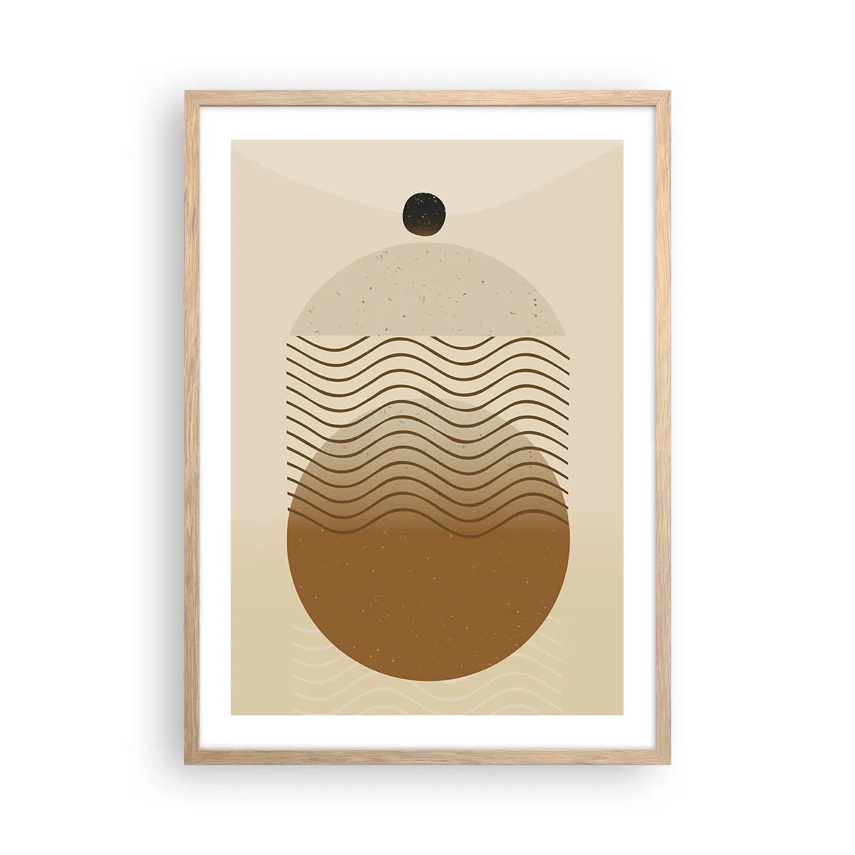 Poster in cornice rovere chiaro - Sull'origine delle figure geometriche - 50x70 cm