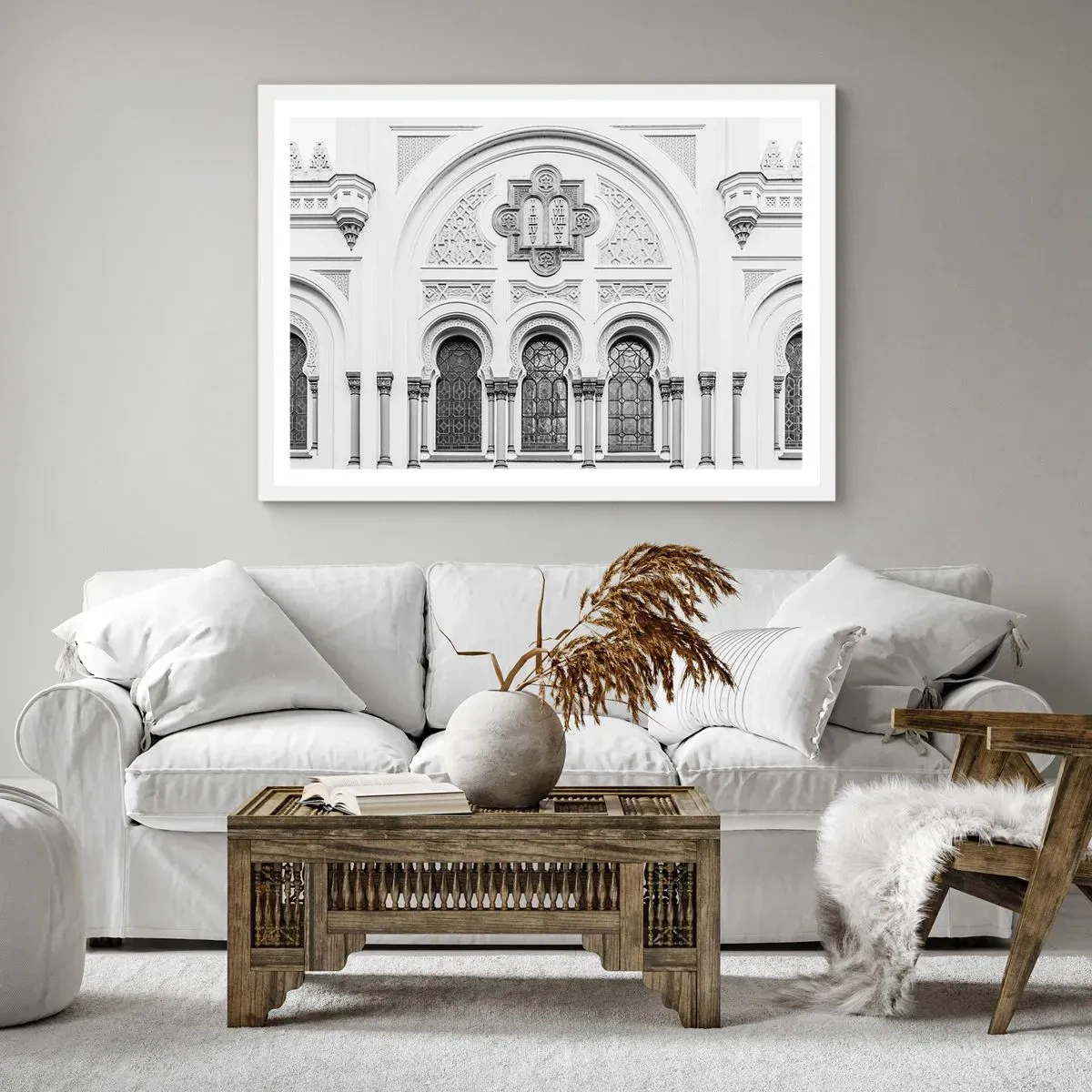 Poster in cornice bianca - Al confine delle culture - 100x70 cm