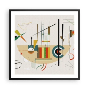 Poster in cornice nera - E il mondo ride - 60x60 cm