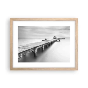 Poster in cornice rovere chiaro - Sempre più lontano. - 40x30 cm