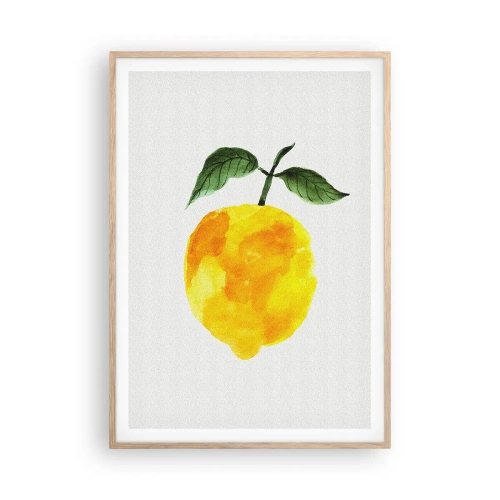 Poster in cornice rovere chiaro - Scoprire il sapore del sole - 70x100 cm