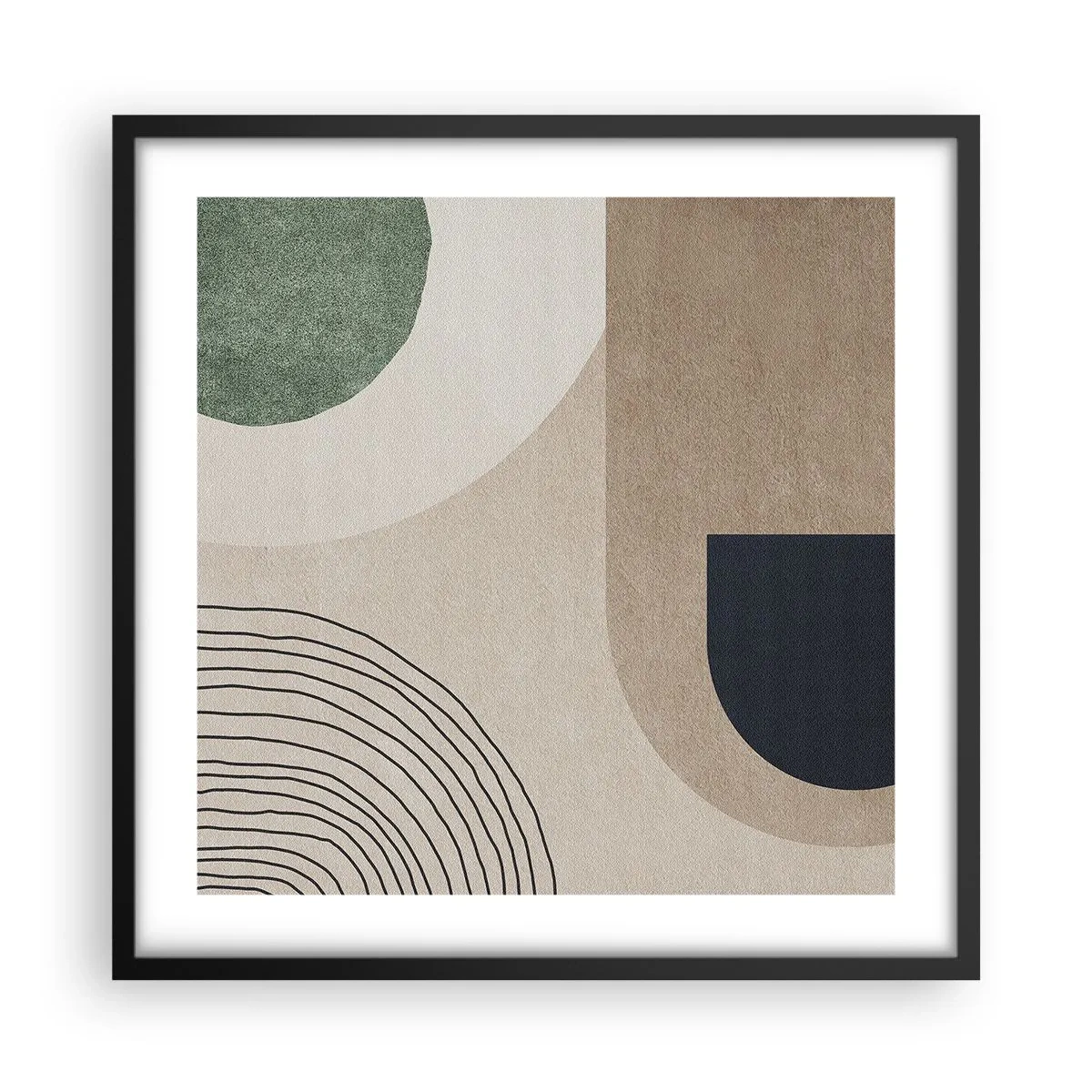 Poster in cornice nera - La mitezza dell'ovale - 50x50 cm