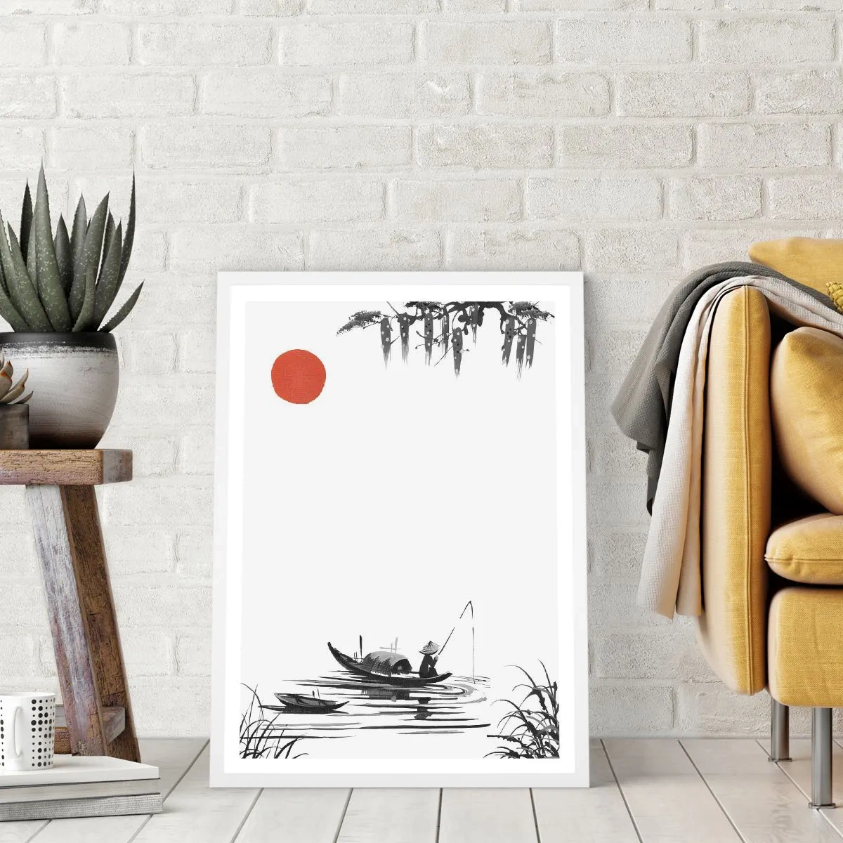 Poster in cornice bianca - Pomeriggio asiatico - 30x40 cm