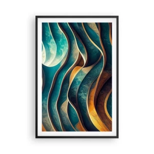 Poster in cornice nera - I meandri del blu - 61x91 cm