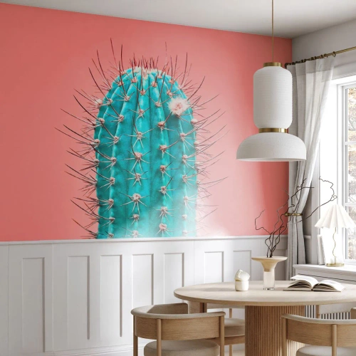 Fotomurali Premium Sand - Stai attento - Cactus, Pastello, Minimalismo - 450x315 cm
