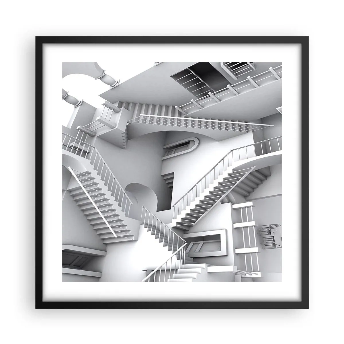 Poster in cornice nera - Il paradosso dello spazio - 50x50 cm