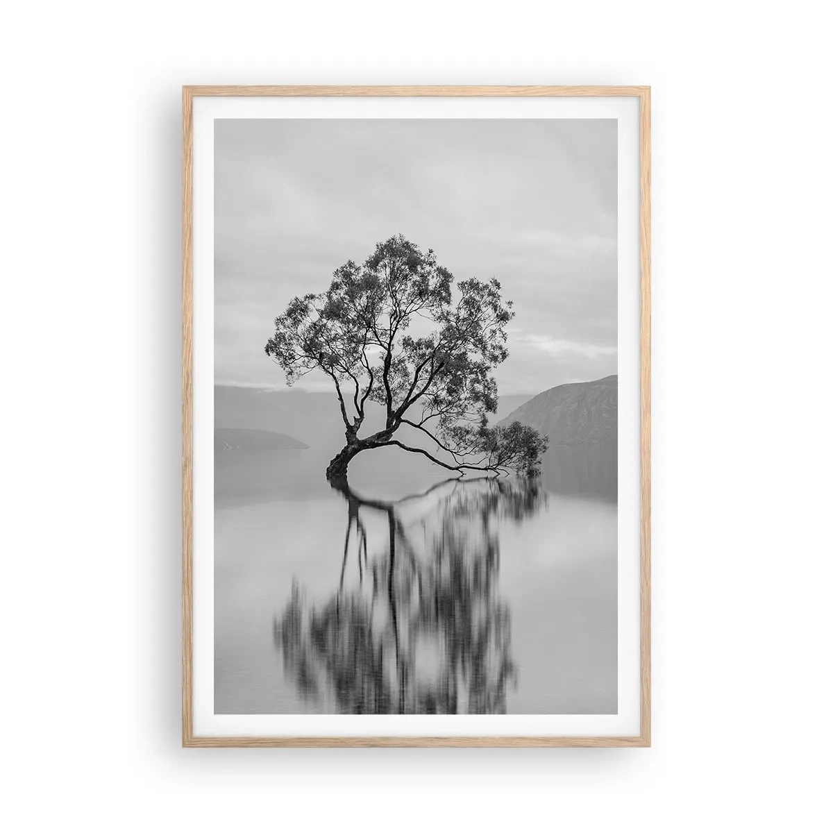 Poster in cornice rovere chiaro - C'è un paese così - 70x100 cm