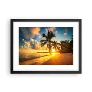 Poster in cornice nera - Sogno dei Caraibi - 40x30 cm