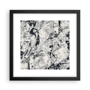 Poster in cornice nera - La compenetrazione degli opposti - 30x30 cm