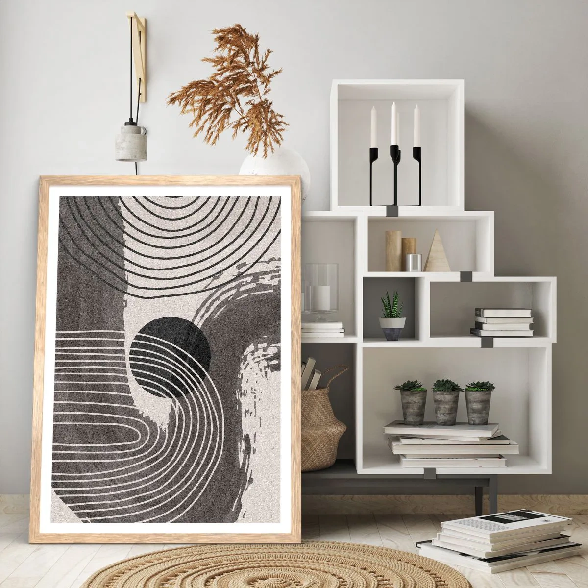 Poster in cornice rovere chiaro - L'ovale vittorioso - 61x91 cm