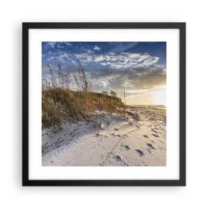 Poster in cornice nera - Invito a passeggiare - 40x40 cm