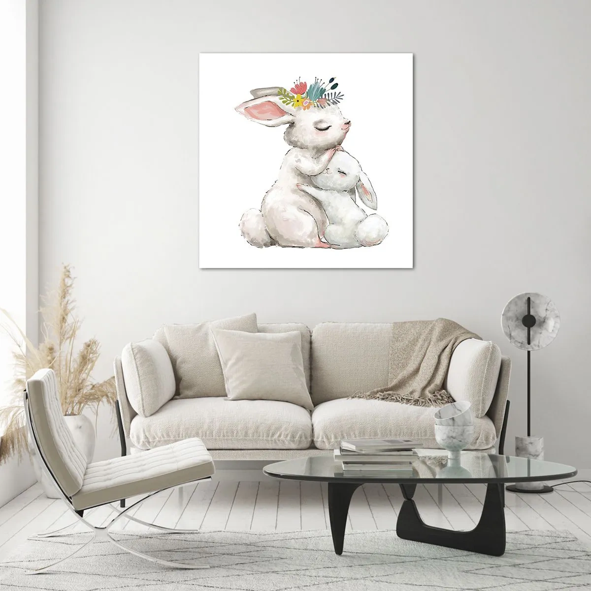 Quadro su vetro - Da mamma si sta meglio - 50x50 cm