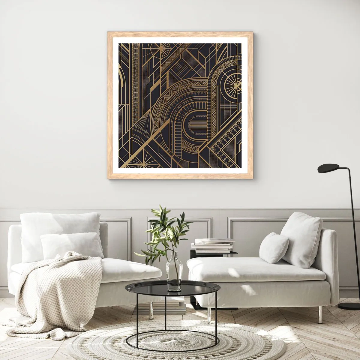 Poster in cornice rovere chiaro - Concetti, idee, progetti - 60x60 cm
