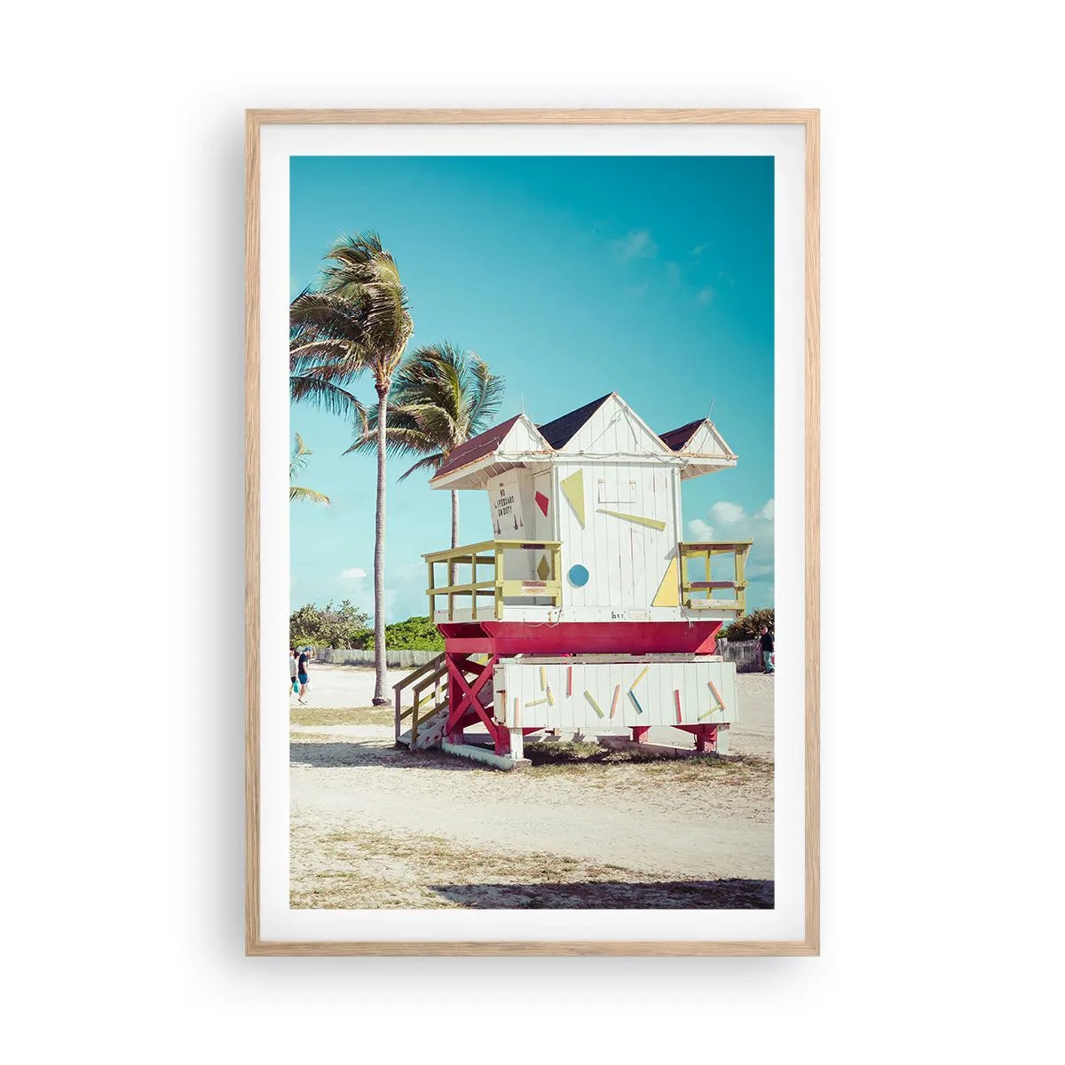 Poster in cornice rovere chiaro - Ti aspetta una bella giornata - 61x91 cm