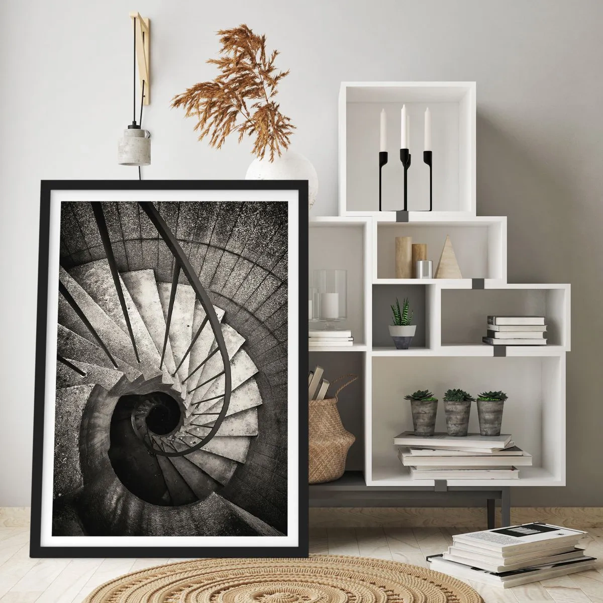 Poster in cornice nera - Salire e scendere - 61x91 cm
