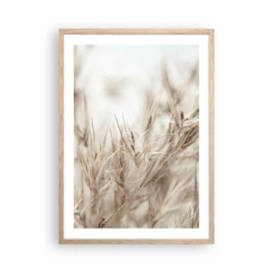 Poster in cornice rovere chiaro - Prato e vento - 50x70 cm