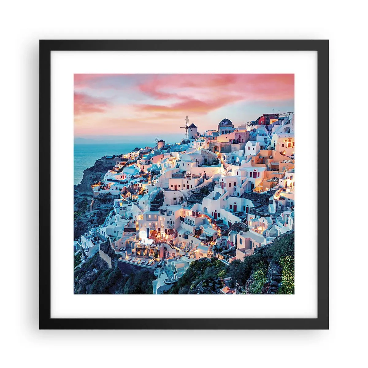 Poster in cornice nera - La tua grossa vacanza greca - 40x40 cm