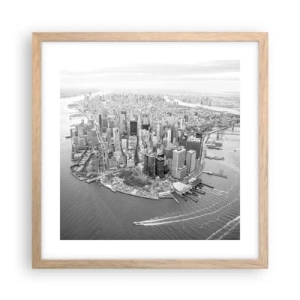 Poster in cornice rovere chiaro - Come non amarla? - 40x40 cm