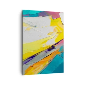 Quadro su tela - Stampe su Tela - Una composizione astratta dai colori intensi - 50x70cm - Anatomia della luce - Decorazione murale moderna per soggiorno e camera da letto ARTTOR