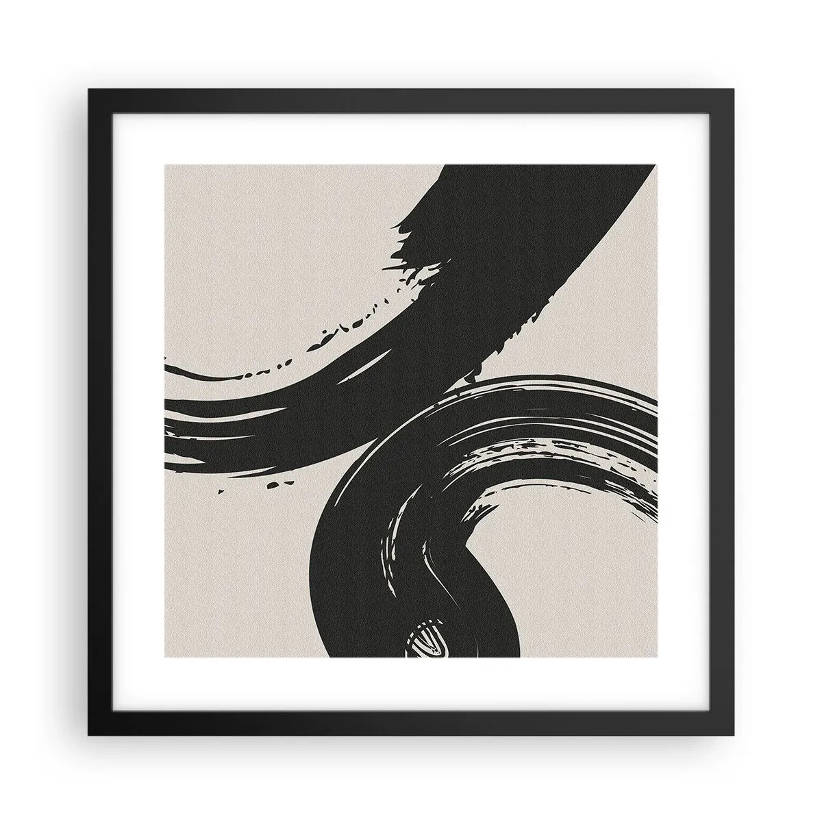 Poster in cornice nera - Energico e circolare - 40x40 cm