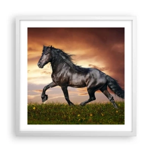 Poster in cornice bianca - Il principe nero - 50x50 cm