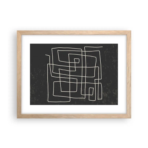 Poster in cornice rovere chiaro - Non è così semplice - 40x30 cm