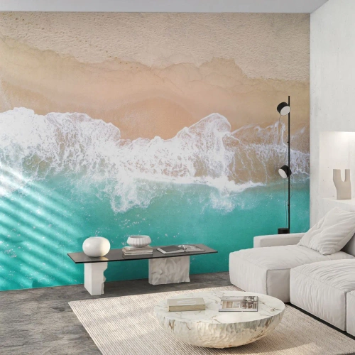 Fotomurali Premium Canvas - Un tocco carezzevole - Paesaggio, Onda Marina, Spiaggia - 250x175 cm