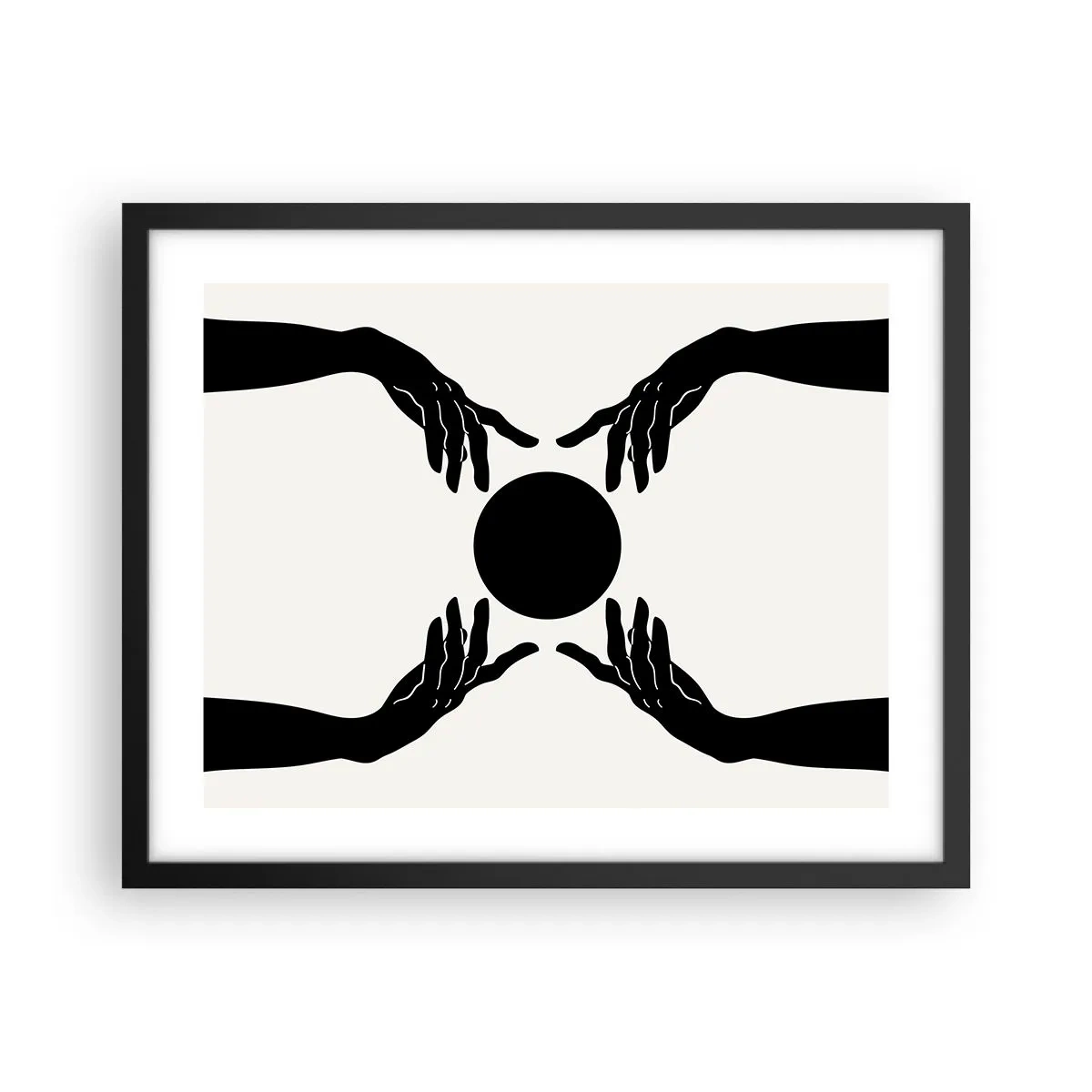 Poster in cornice nera - Segno misterioso - 50x40 cm