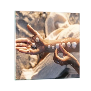 Quadro su vetro - La bellezza a portata di mano - 30x30 cm