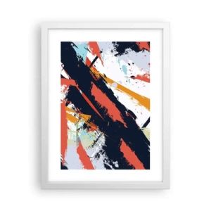 Poster in cornice bianca - Composizione dinamica - 30x40 cm