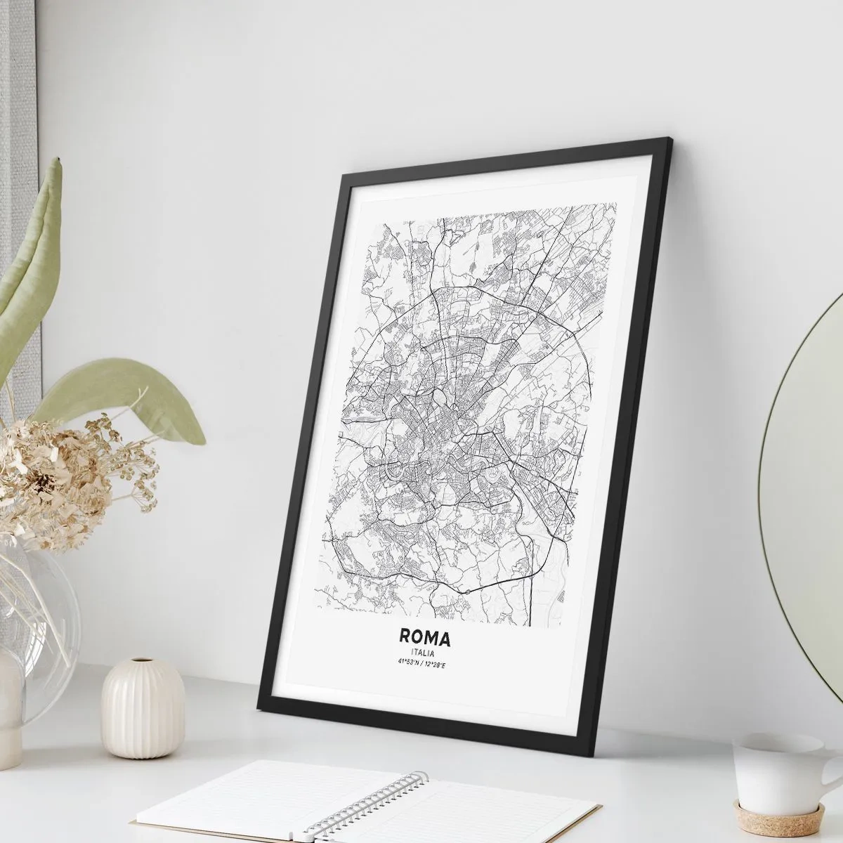 Poster in cornice nera - L'anello romano - 40x50 cm