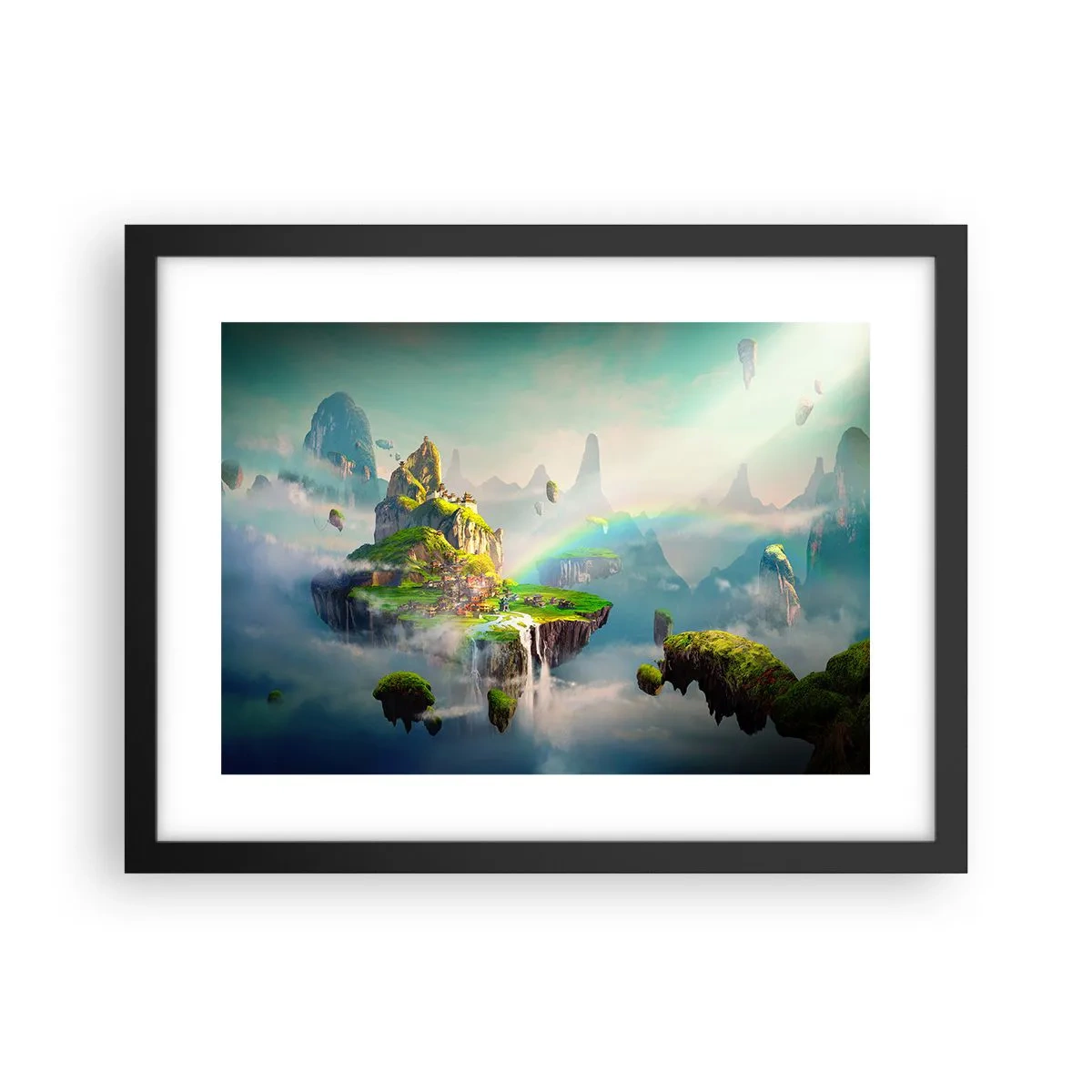 Poster in cornice nera - In mezzo al cielo: isole fortunate - 40x30 cm
