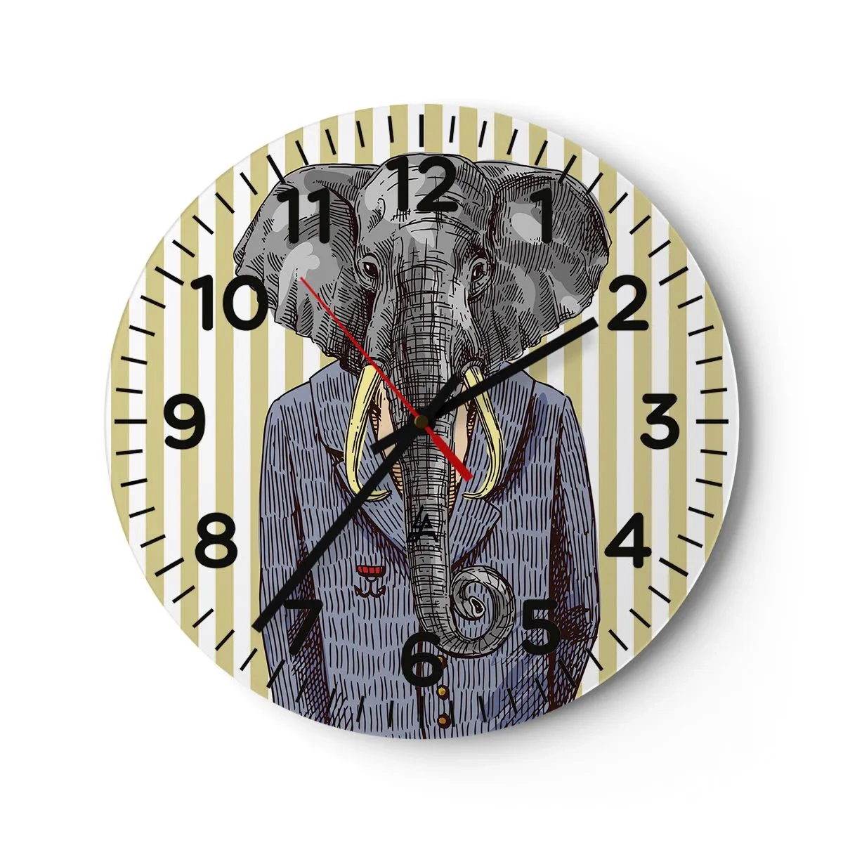 Orologio da parete - Orologio in Vetro - Elegante di natura - 40x40 cm