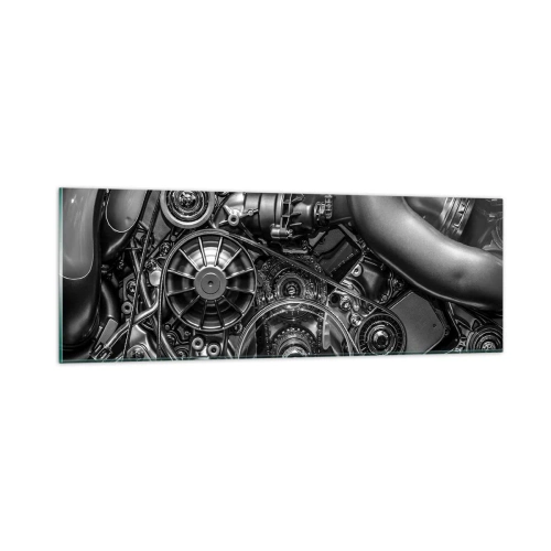 Quadro su vetro - La poesia della meccanica - 90x30 cm
