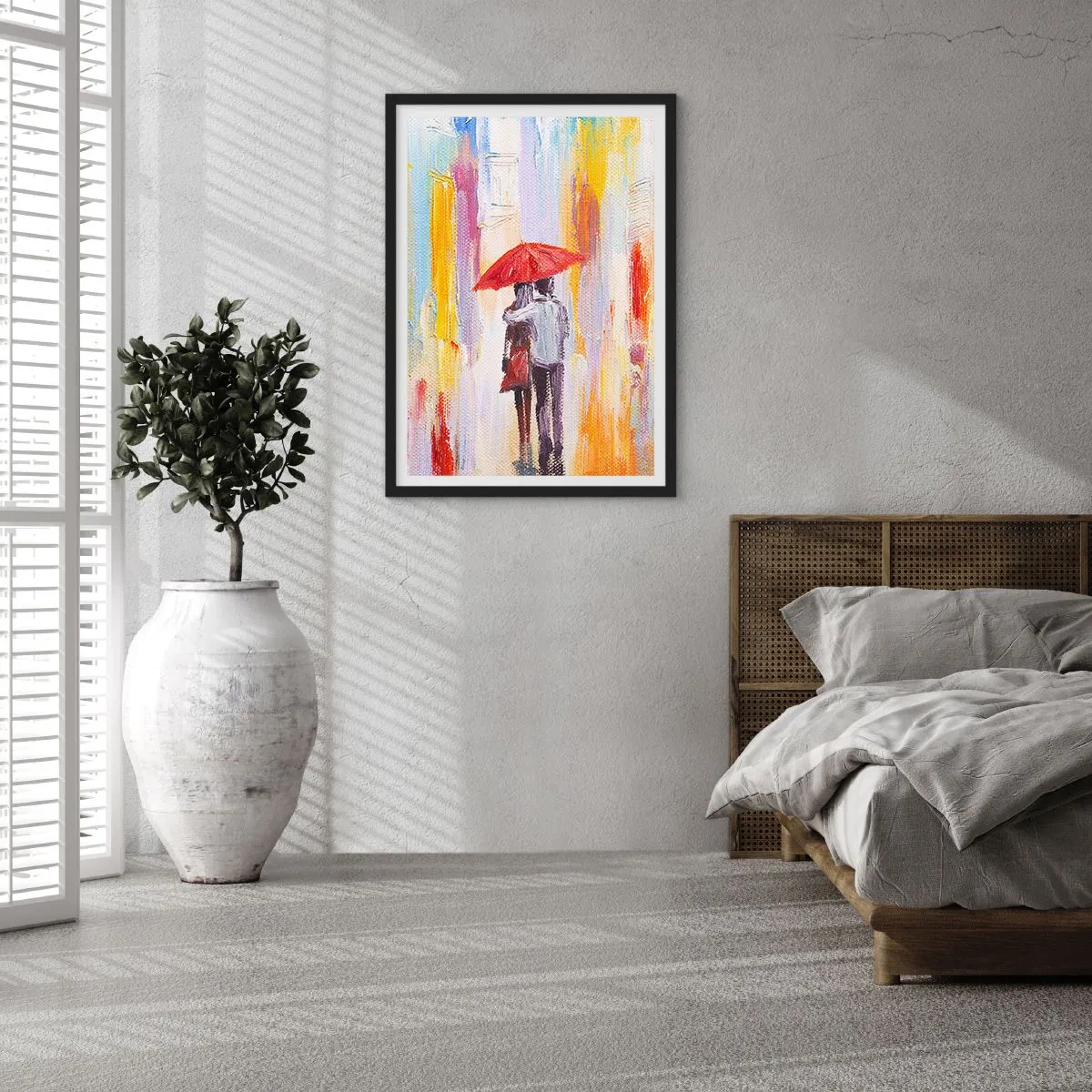 Poster in cornice nera - Che piova ancora - 30x40 cm