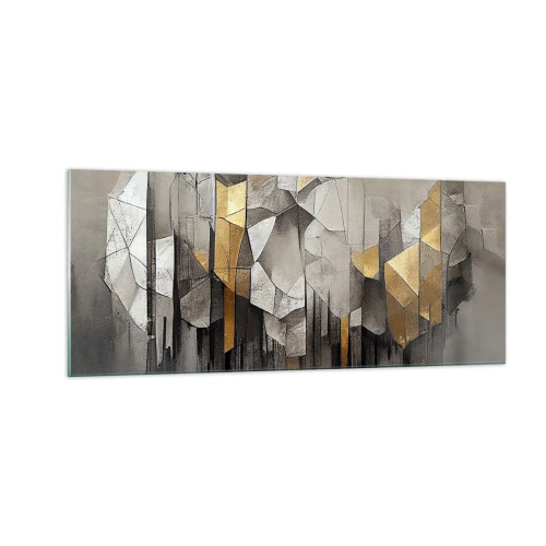 Quadro su vetro - Composizione di ghiaccio e luce - 100x40 cm