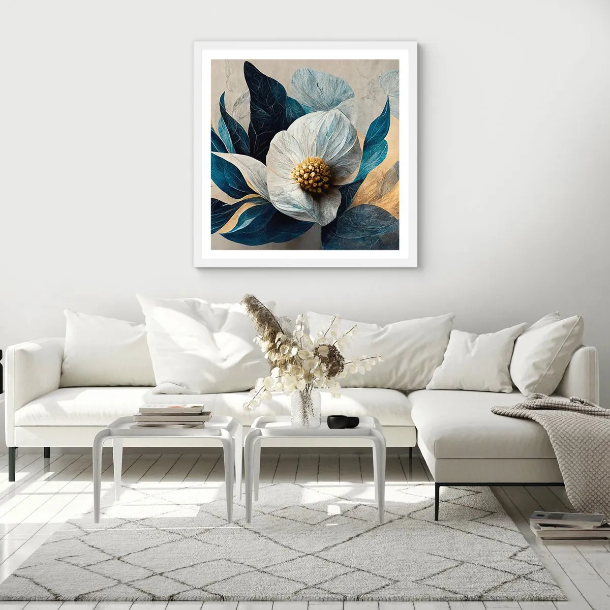 Poster in cornice bianca - Ha un cuore d'oro - 40x40 cm