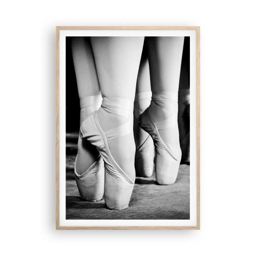 Poster in cornice rovere chiaro - Insieme, con leggerezza - 70x100 cm