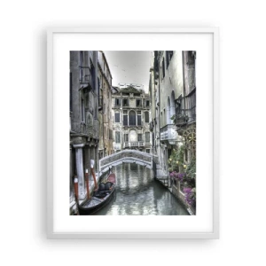 Poster in cornice bianca - Da secoli in silenziosa riflessione - 40x50 cm