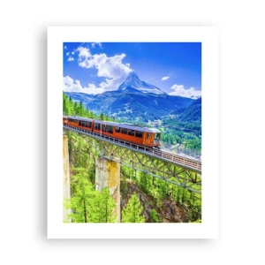 Poster - Ferrovia alpina - 40x50 cm