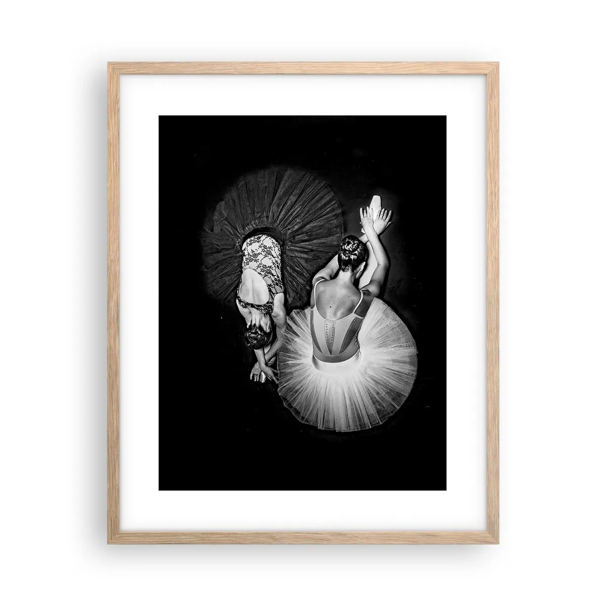 Poster in cornice rovere chiaro - Yin e yang - equilibrio ideale - 40x50 cm