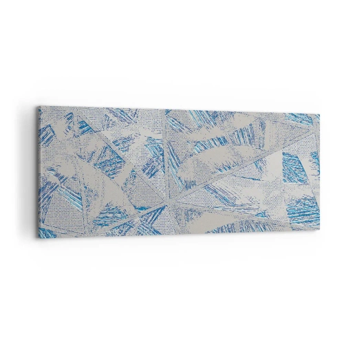 Quadro su tela - Stampe su Tela - Nel labirinto grigioblu - 100x40 cm