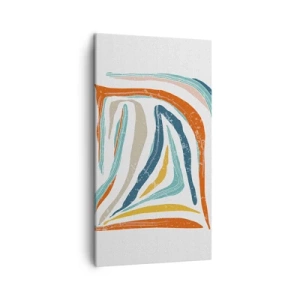 Quadro su tela - Stampe su Tela - Astrazione piacevolmente sorridente - 45x80 cm