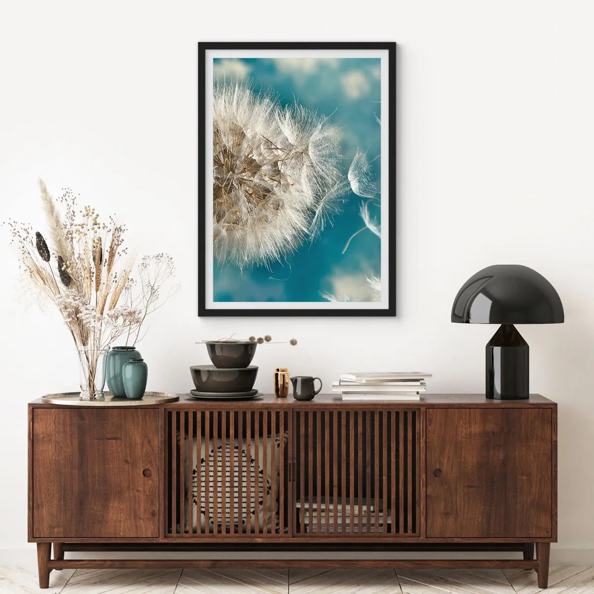 Poster in cornice nera - Il respiro dell'angelo - 40x50 cm
