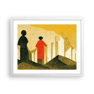 Poster in cornice bianca - La strada è ancora lunga - 50x40 cm