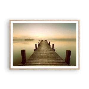 Poster in cornice rovere chiaro - Aurora, alba, luce - 100x70 cm