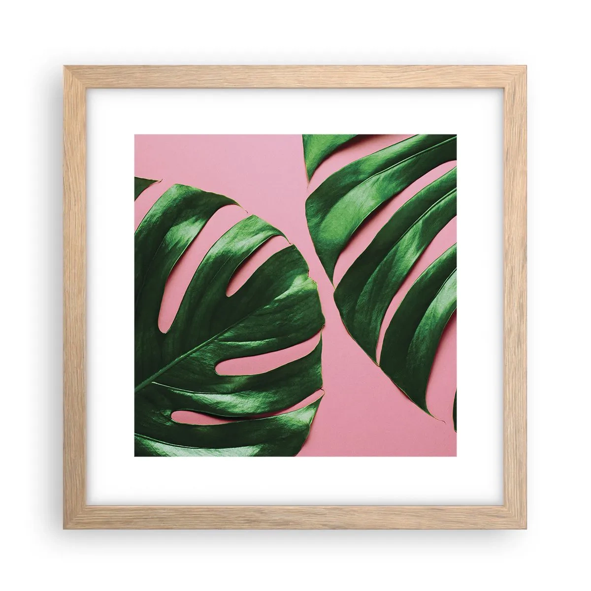 Poster in cornice rovere chiaro - Appuntamento in verde - 30x30 cm